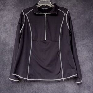 SNO SKINS Womens XL Black Pullover Athleisure Skiing Yoga Activewear Made in USA